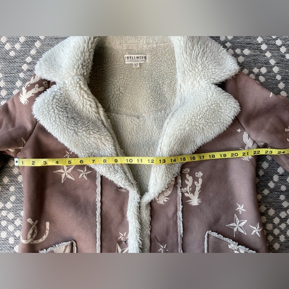 IDYLLWIND Miranda Lambert Medium Suede Sherpa Cactus Horseshoe Western Coat - Picture 12 of 14